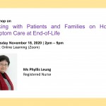 Workshop on Working with Patients and Families on Holistic Symptom Care at End-of-Life