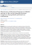 Effectiveness of Educational Programs on Palliative and End-of-life Care in Promoting Perceived Competence Among Health and Social Care Professionals
